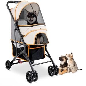 Pet Stroller with Mesh Cover